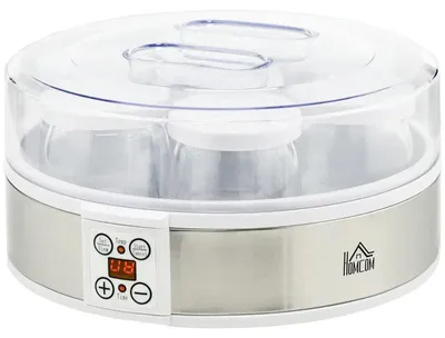 Immagine prodotto di Macchina per yogurt con 7 vasetti - 1260 ml | Colore: Bianco | Dimensioni: 24x24x13 cm