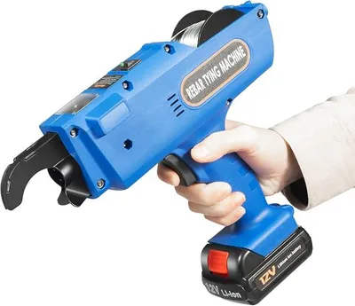 Productafbeelding van Staalmatrijzenbindmachine, draadbindmachine, wapeningsbindmachine, accubestuurde draadbindmachine, elektrische omwikkelmachine met opbergdoos, wapeningsstaven, automatische bindmachine