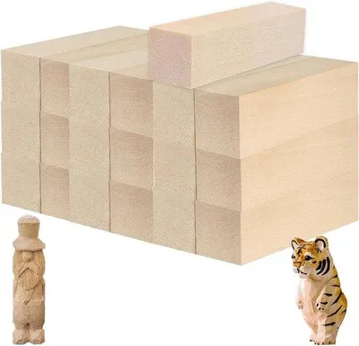 Image de Blocs de construction en bois, 20 pièces, 10 x 25 x 25 cm, bois de balsa, kit de construction