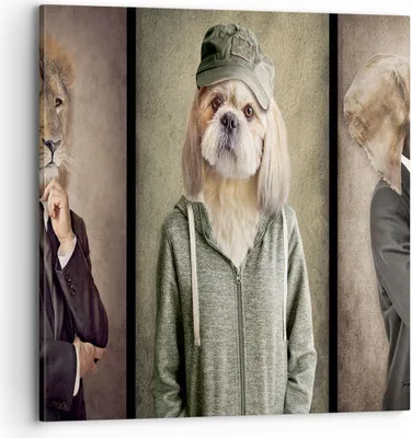 Produktbild von Bild auf Leinwand - Leinwandbild - Tier Abstraktion - 70x70cm - Wand Bild - Wanddeko - Wandbilder - Leinwanddruck - Bilder - Kunstdruck - Wanddekoration - Leinwand bilder - Wandkunst - AC70x70-4089
