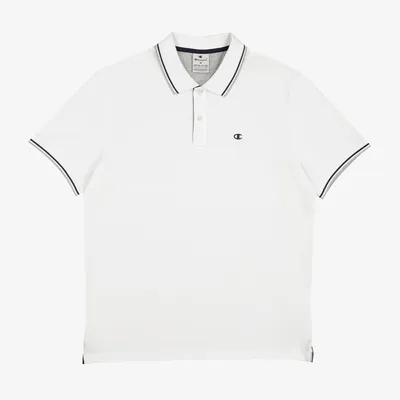 Image de Polo CHAMPION pour homme en piqué de coton - Blanc Blanc M