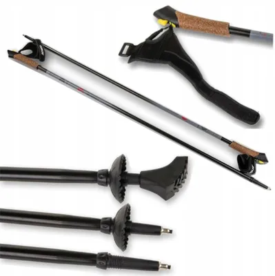 Produktbild von Nordic Walking Stöcke 115 Cm aus Aluminium für 171-177 Cm, Teller+Gummipuffer