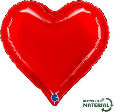 Produktbild von Herz Folienballon "Sweetie Heart" - Ø 46cm | Rot