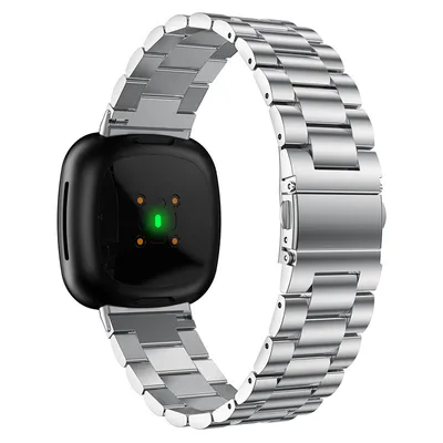 Produktbild von Strap-it Fitbit Versa 3 Stahlarmband (Silber)