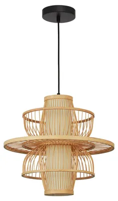 Immagine prodotto di Lampada a sospensione ASTRA marrone 1xE27x15W vimini / rattan / paglia dim.: 142,5x45x45 cm IP20 Light Prestige
