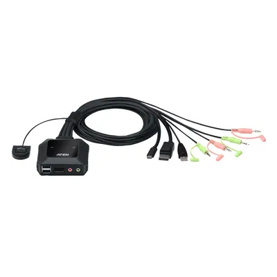 Obrázek produktu pro Aten CS52DP ATEN CS52DP 2portov kabelov KVM pepna USB-C DisplayPort