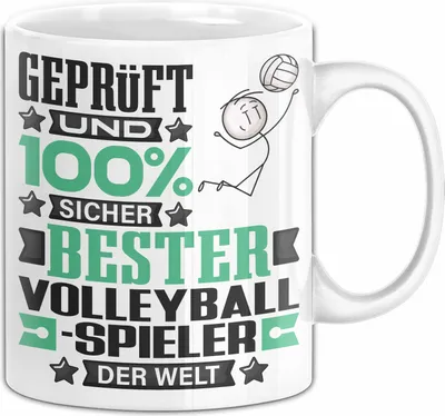 Produktbild von Volleyballspieler Geschenk Lustiger Spruch für Volleyballspieler Geschenkidee Bester Volleyballspieler Der Welt (Weiß)