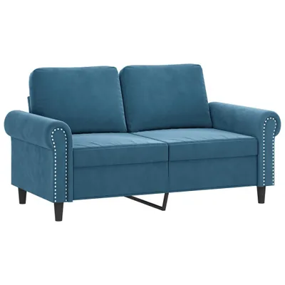 Produktbild von 2-Sitzer-Sofa Blau 120 cm Samt