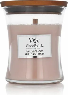 Imagen del producto de Vela perfumada Woodwick Vanilla & Sea Salt 275 g