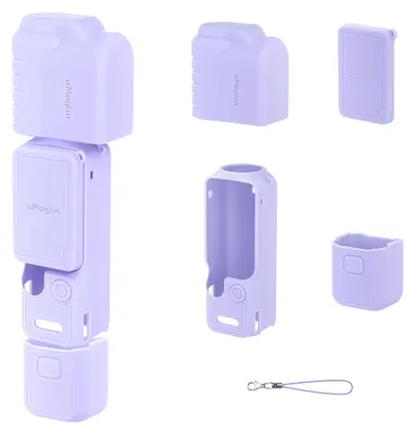 Immagine prodotto di Custodia protettiva in silicone antiurto per fotocamera DJI Osmo Pocket 4, accessorio, colore viola