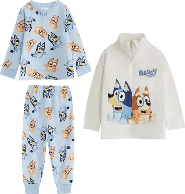 Produktbild von Bluey - Schlafanzug mit langer Hose für Jungen, Langärmlig NS9661 (104) (Blau)