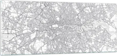 Produktbild von Bilder auf glas - Einteilig - Stadt Karte London - 100x40cm - Glasbilder - Wandbilder - Bilder - zum Aufhängen bereit - Wanddekoration aus Glas - Glas Bilder - Wandbild auf Glas - GAB100x40-4680