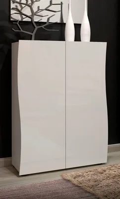 Produktbild von Schuhschrank >KISS< in weiß, Holzwerkstoff - 86,7x115x34cm (BxHxT)