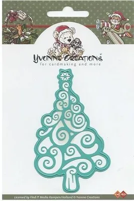 Produktbild von Yvonne Creations - Stanz- und Prägeschablone Christmas tree 11x7cm