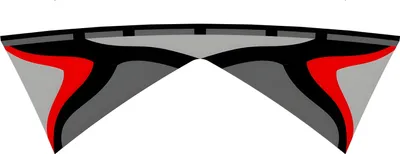 Produktbild von Elliot Drachen Shiva 248 x 82 grau/rot rtf