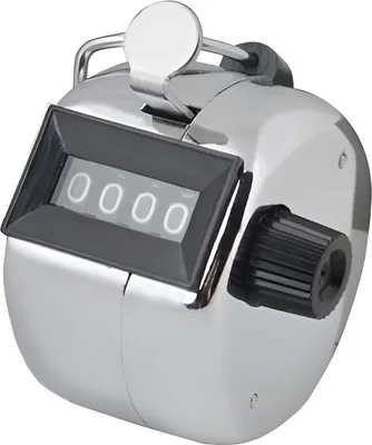 Produktbild von Handheld Clicker-Zähler, Metall, 6x3cm, Gewicht 70g