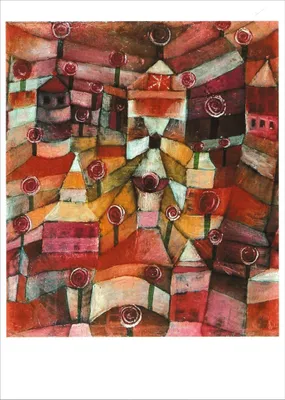 Produktbild von Kunstkarte Paul Klee "Rosengarten"