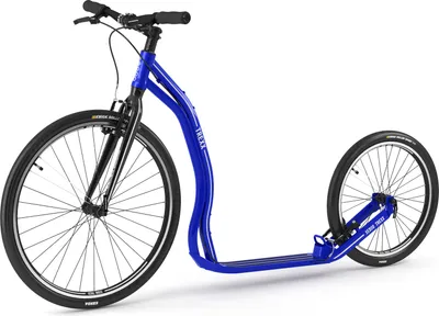 Produktbild von Yedoo Trexx Sport Alloy Roller Scooter Tretroller - für Erwachsene und Teenager, bis 130 kg, mit Luftreifen 26/20 und verstellbarem Lenker Blau