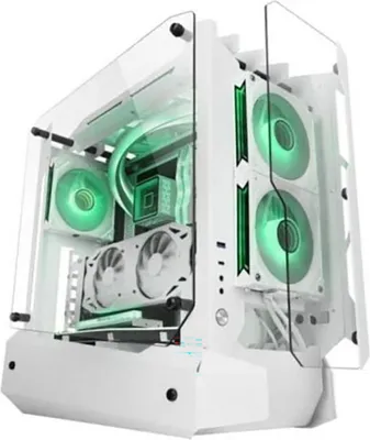 Produktbild von Mars Gaming MC-EDGEW, Midi Tower, PC, Weiß, ATX, micro ATX, Mini-ITX, SGCC, Gehärtetes Glas, Gaming
