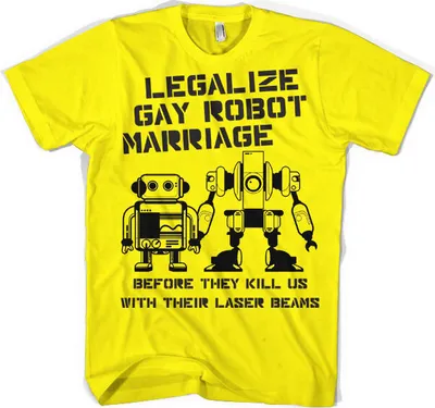 Produktbild von Legalize Gay Robot Marriage - Medium - Yellow