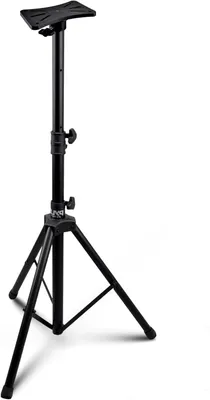 Zdjęcie produktu dla Stojak na głośnik - Regulowany, składany - Wysokość: 92-147 cm - Czarny