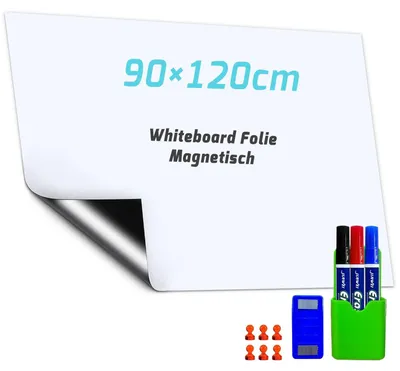 Obrázok produktu pre Magnetická fólia na tabule – 90x120 cm, samolepiaca a odolná
