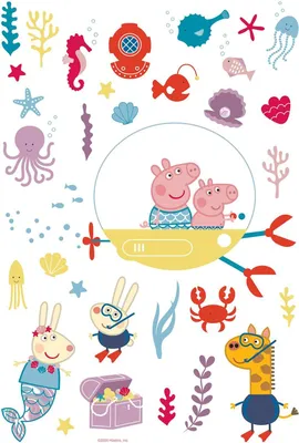 Image de Sanders & Sanders sticker mural Peppa Wutz Multicolor - 601349 - 65 x 42.5 cm