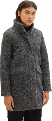 Produktbild von TOM TAILOR Denim Damen Boucle Mantel mit Stehkragen