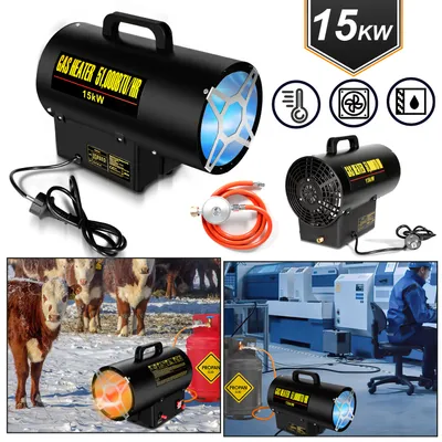 Produktbild von Jopassy Gasheizgebläse Gasheizer Heizgerät Gasstrahler Gas Heizgebläse manuelle Zündung Gaskanone 15000W für 225㎡ Werkstätten, Straßenbrücken, Eisenbahnflughäfen Maschinenwartung
