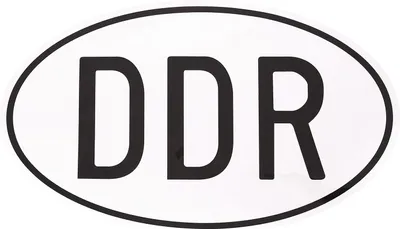 Obrázek produktu pro Nálepka "DDR" 250x150mm, oválná