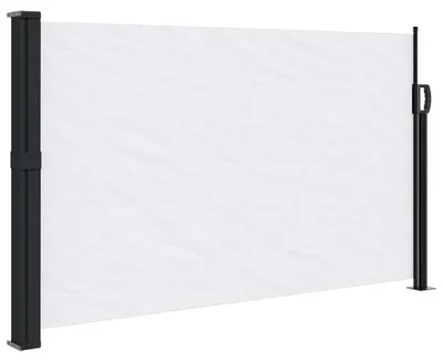 Zdjęcie produktu dla vidaXL Wysuwana markiza boczna biała 117x300 cm