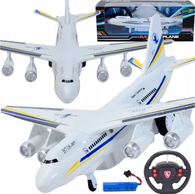 Obrázek produktu pro Lolex | Interaktivní RC letadlo - 34 cm - Modré - S dálkovým ovládáním a USB baterií - Podporuje kreativitu a motorické dovednosti