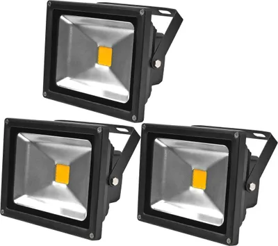 Produktbild von Greenmigo 3pcs 20W LED Strahler Außen 3000K Warmweiß Flutlicht Fluter IP65 Wasserdicht Flutlicht Außenstrahler für Garten Garage Sportplatz