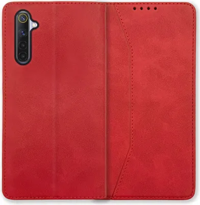Produktbild von Bookstyle 'Premium' Schutzhülle Klapphülle Schutztasche Etui Cover für Realme 6 / 6S - Rot