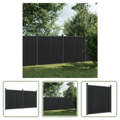 Produktbild von The Living Store Zaunelement Grau 353x186 cm WPC
