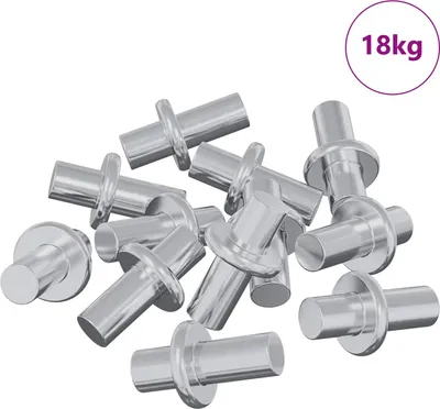 Produktbild von vidaXL Regalstecker 4500 pcs Silber 8,6 x 8,6 x 14,6 mm Stahl