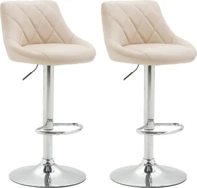Immagine prodotto di Set di 2 eleganti sgabelli da bar - sgabelli alti - girevoli a 360° e con seduta confortevole