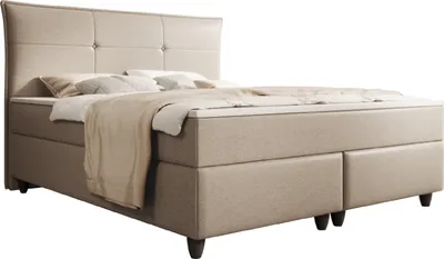 Produktbild von Boxspringbett EMDEN 180x200cm Hellgrau TFK