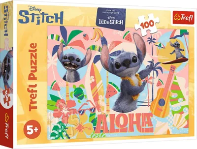 Produktbild von TREFL Puzzle Lilo und Stitch 100 Teile Stitch und Freunde in Aktion 16495