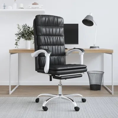 Produktbild von "2026 Promotion" Bürostuhl mit Liegefunktion Schwarz Kunstleder - Bürostühle CC21139