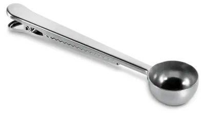 Produktbild von Messlöffel aus Silber für Kaffee mit Clippfunktion