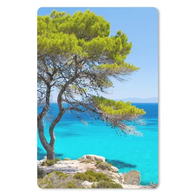 Produktbild von MuchoWow® Mauspad Mousepad Baum - Meer - Tropisch - Sommer 40x60 cm - Mousepads - Maus Mat - Pad - Mausunterlage - Schreibtisch Accesoire