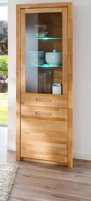 Produktbild von Vitrine Glasvitrine Kombivitrine Kernbuche - (3420)