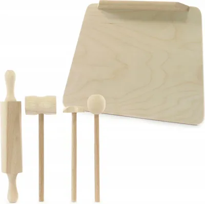 Productafbeelding van Keukenaccessoires: snijplank, deegroller, houten spatel, 23 cm