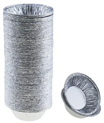 200 Alu-Tarteformen, 50 ml, rund, 7,6 x 4,4 x 2,1 cm