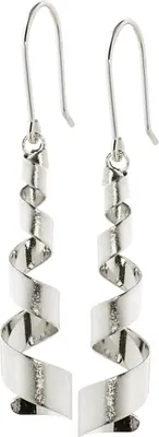 Produktbild von Paar Ohrhänger Ohrhaken Spirale Mattiert 925 Sterlingsilber Ohrringe Damen 7842