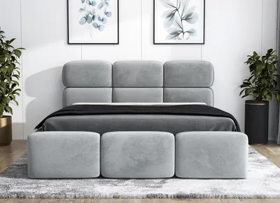 Produktbild von Polsterbett MAROKO 160 x 200 plus Matratze und Bettkasten. Möbel vom Hersteller- Handarbeit! Bett Komplett-Set mit Matratze,Bettkasten, Lattenrost & Kopfteil. Modern und robust. Elegantes Bett mit massives Kopfteil und kristallähnlichen Knöpfen.