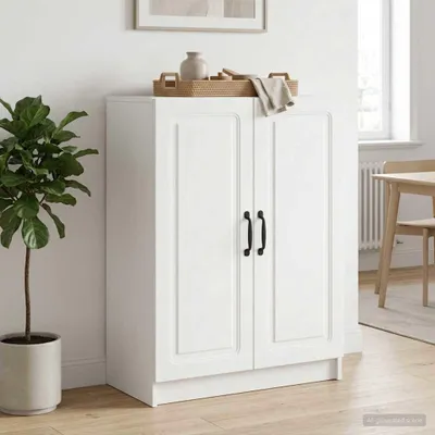 Zdjęcie produktu dla Komoda vidaXL, biała, 66 x 34,5 x 87 cm, materiał drewnopochodny
