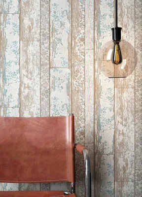 Produktbild von NEWROOM Tapete Bean Muster Beige Vliestapete - Landhaus Holzbalken Holz Germany