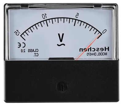 Productafbeelding van Analoge Voltmeter - Spanningsmeter Paneel - Stroom Meten - Klasse 2.5 Nauwkeurig - 0-15V - Wit